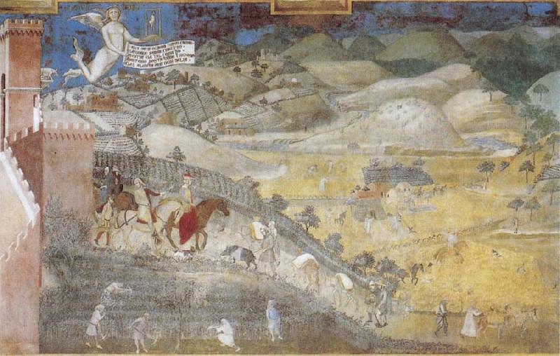 Ambrogio Lorenzetti Life in the Country France oil painting art